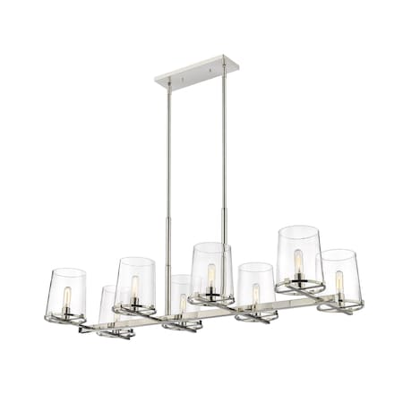 Z-Lite Callista 8 Light Chandelier, Polished Nickel & Clear 3032-8L-PN